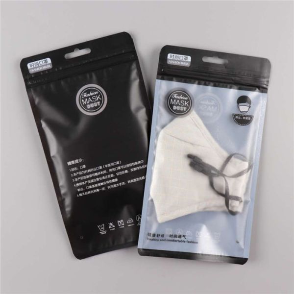 Flat Bottom Resealable Stand Up Ziplock Bags For Medical Mask Packaging