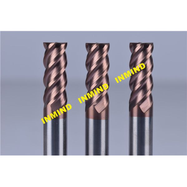 Square End Mill SiN Coating Cnc Router End Mills , Carbide Rod K55 Milling Machine Cutting Tools