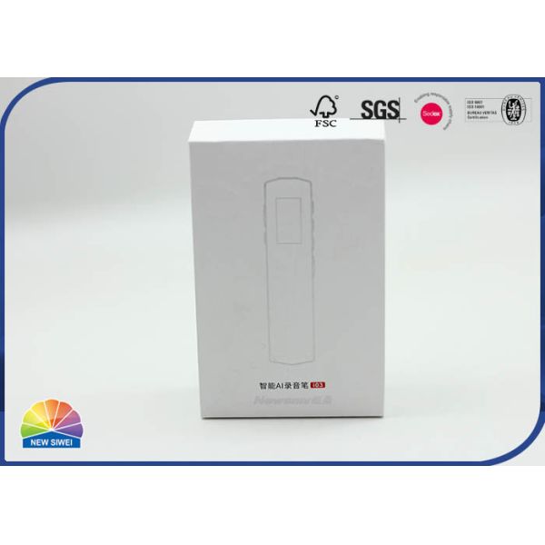 White Color Matte Lamination 4C Printed Paper Gift Box With Paper Tray