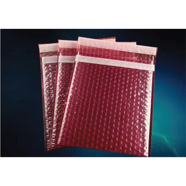 Multifunctional Poly Bubble Mailers Red Color 7.25X12 #1 Size Biodegradable