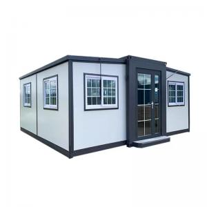Cheap Expandable Prefab Container Home with Double Wing Folding Room and MGO Board Floor for sale