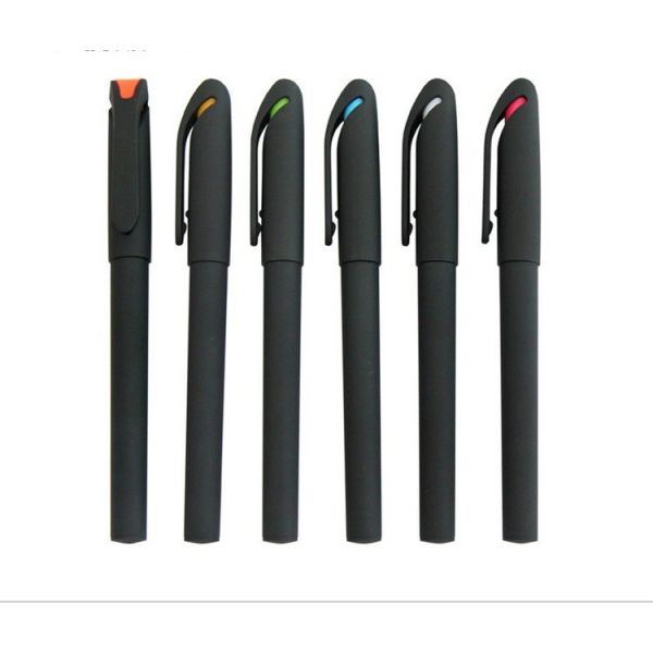 black color cap style office writing gel ink pen, office signature ball point pen