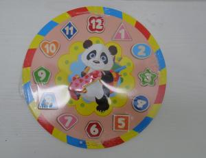 China Wooden toys Panda Clock Puzzle,wooden jigsaw puzzle game, Educatinal toys on sale