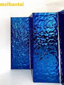 Cheap 300 Series Blue Stainless Steel Sheet Water Wave 1500mm Width for sale