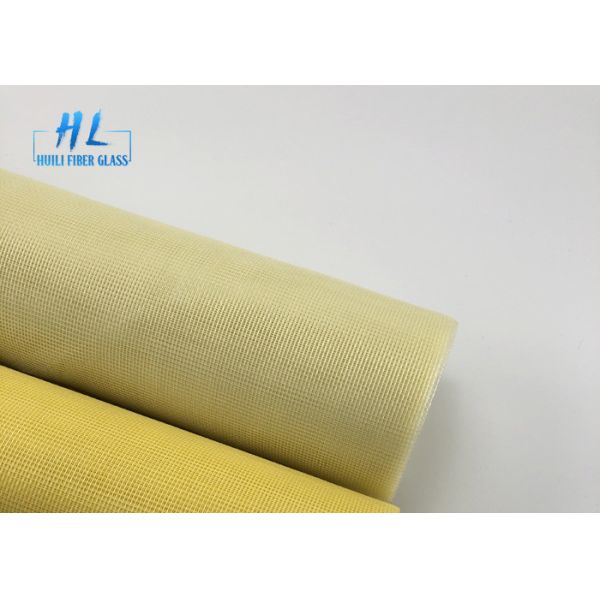 Yellow Color PVC Coated Fiberglass Window Screen Anti Mosquito 1.2m * 30m