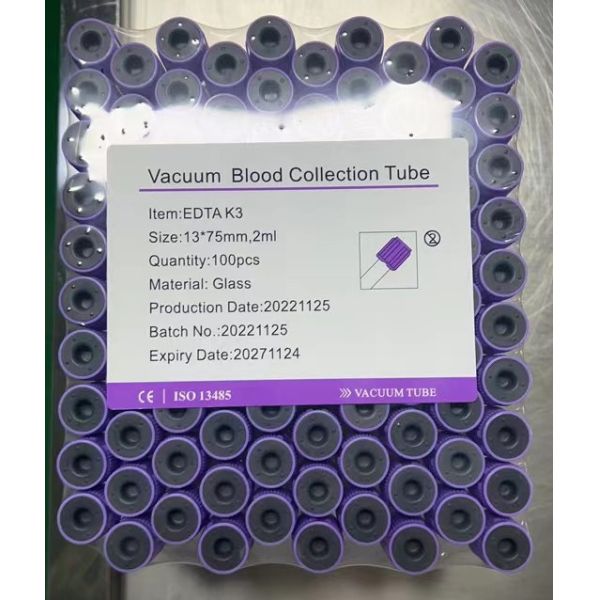 Press Cap K3 EDTA Blood Collection Tube Sterile Vacuum Tube 2ml