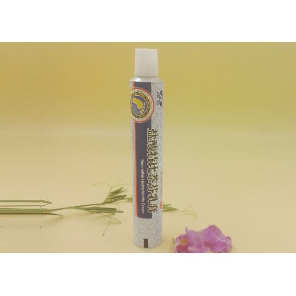 Printed 50g Pharma Squeeze Tube Containers Metal Material PPG End Latex