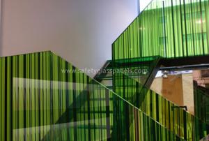 Monolithic Building Decoration Silk Screen Ceramic Printed Glass Partition 10mm 12mm