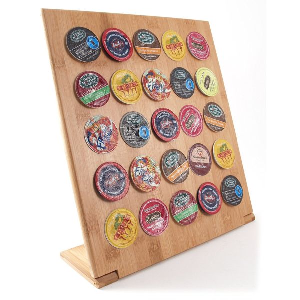 Multifunction Wood Racks And Holders Bamboo Coffee Sugar Tea Filter Holder Dispenser