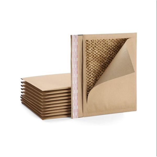Cellular Shaped Kraft Corrugated Envelopes Padded Honeycomb Paper For Shipping