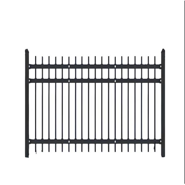 Durable Antioxidant-Resistant Yard Fence Tubular Steel Fence Black Fence