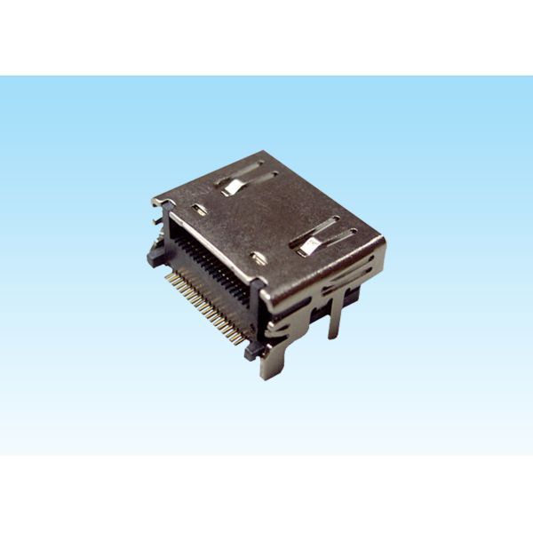 19 Pin HDMI Cable Connector Gold Plated Contact Housing Long Service Life