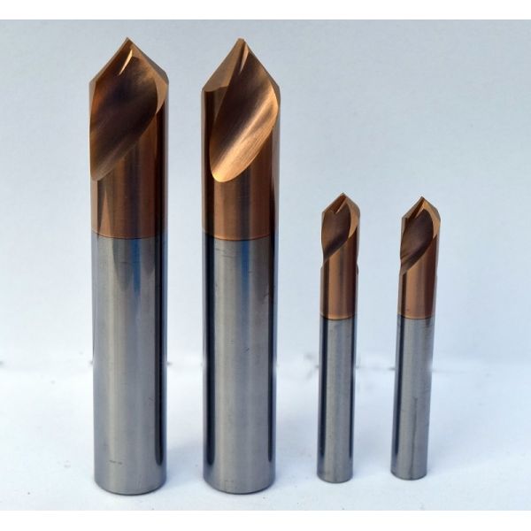 90 Degree Chamfer End Mill With 10mm Diameter 75mm Length AlTiN Coating