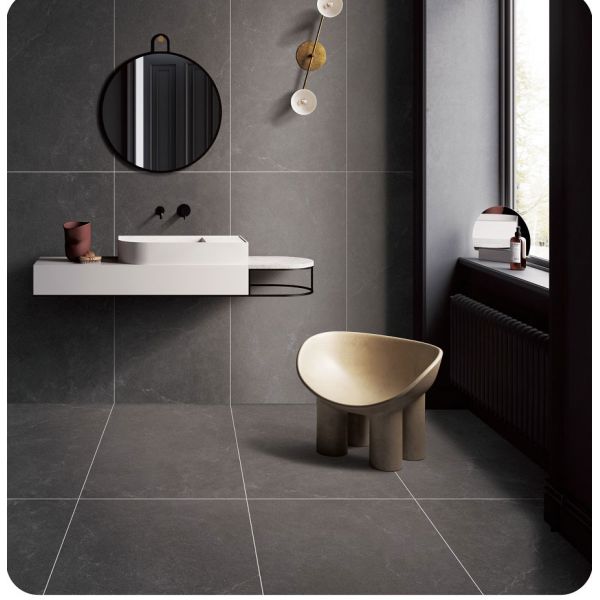 Non-Slip Dark Gray Porcelain Floor Tile 600x1200mm AAA Grade