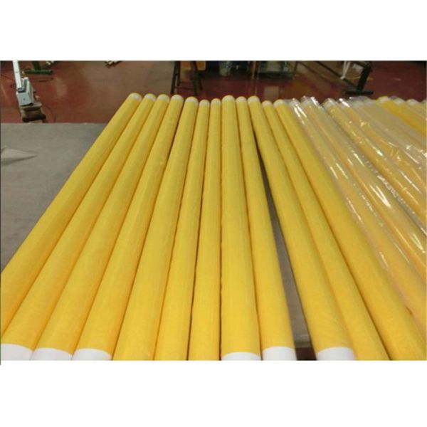 White Color Monofilament Polyester Mesh For Screen Printing , Easy To Clean