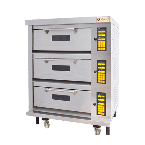 Professional Bread Oven 3 Decks 12 Tray Commercial Deck Oven