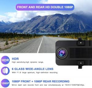 China Wifi 4K 10.88 Inch AHD 1080P Dual Camera Car DVR Rearview Mirror on sale