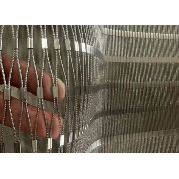 Black Oxidized Stainless Steel Cable Mesh Supplier For Zoo Avairy Fencing