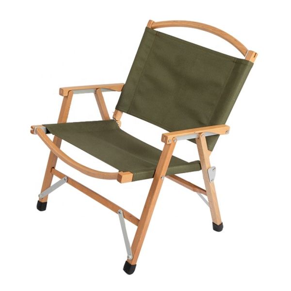 400 Lbs Portable Folding Camping Chair with Beech Frame