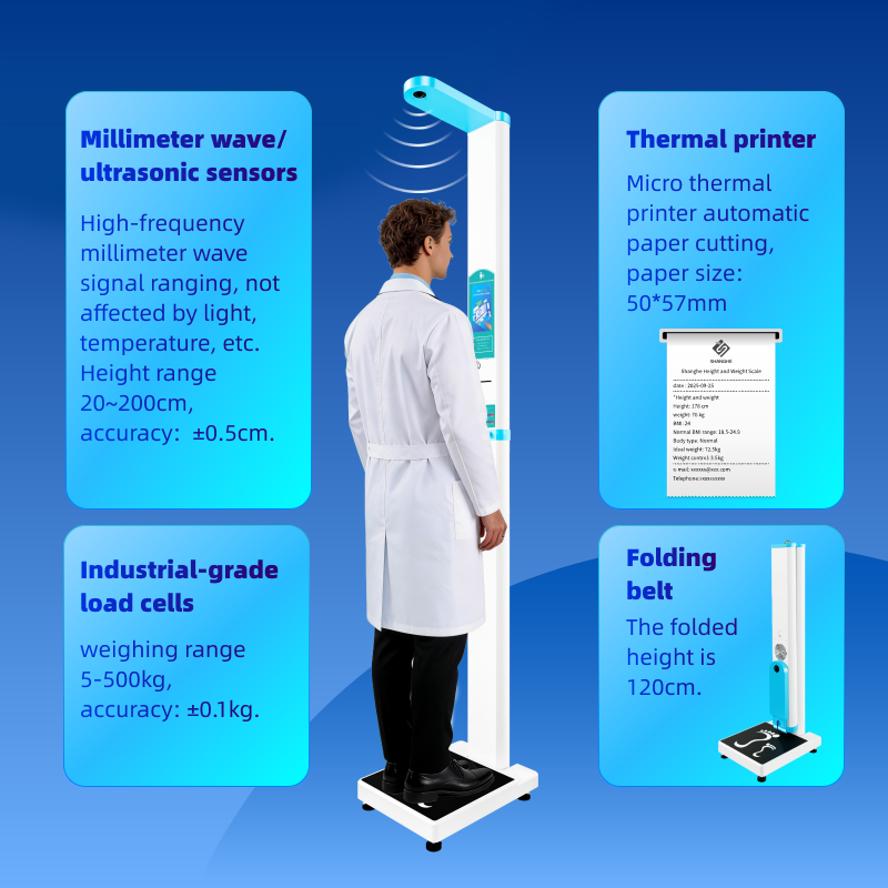 SH-300G Medical Weight and Height Scale Ultrasonic Measurement Height and Weight Machine for Healthcare Center Pharmacy
