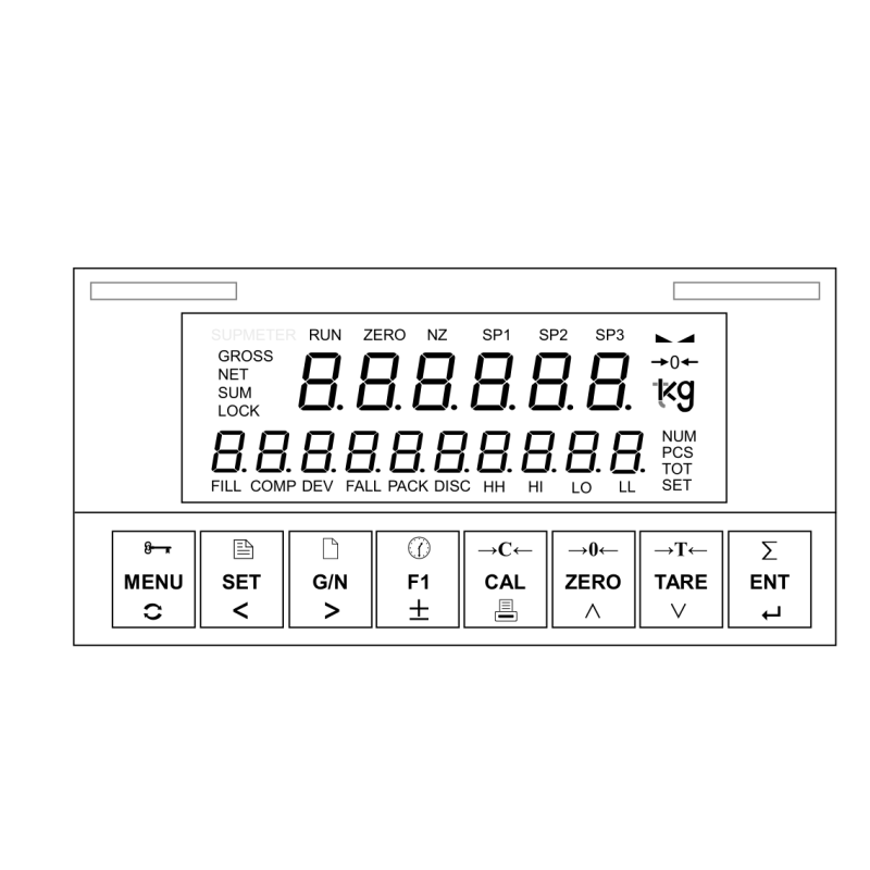 5 Material Concrete Batch Weighing Controller With 32 Bit ARM CPU / 4 Key English Keypad