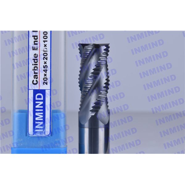 14mm / 18mm AOL 100mm Roughing End Mills AlTiN Coating HRC50 4 Flute Black Colour