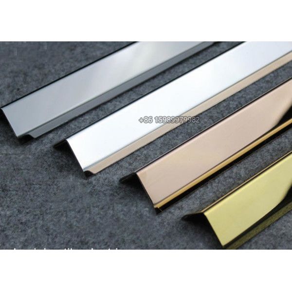 35mm Brushed Stainless Steel Corner Guards , SS Corner Guard For Five Star Hotel