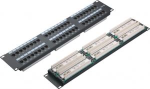 Cheap UTP 48 Port Patch Panel 2U AMP Type Cat5e Patch Panels for Computer Center YH4015 for sale