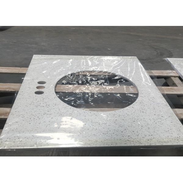 Meduim Grain Solid Surface Quartz Countertops , Commecial Quartz Composite Countertops