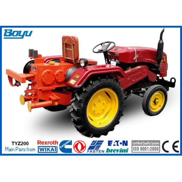 Electric Power Transmission Lines Stringing Equipment for High voltage 41kN 110kv Groove 6 Bull wheel 252mm