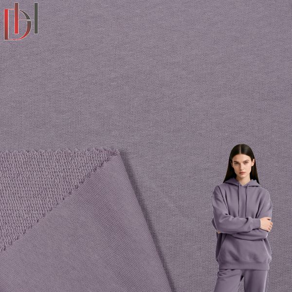 100% Cotton Winter Hoodie Fabric 380gsm Lightweight Textile Woven Shirt Fabric