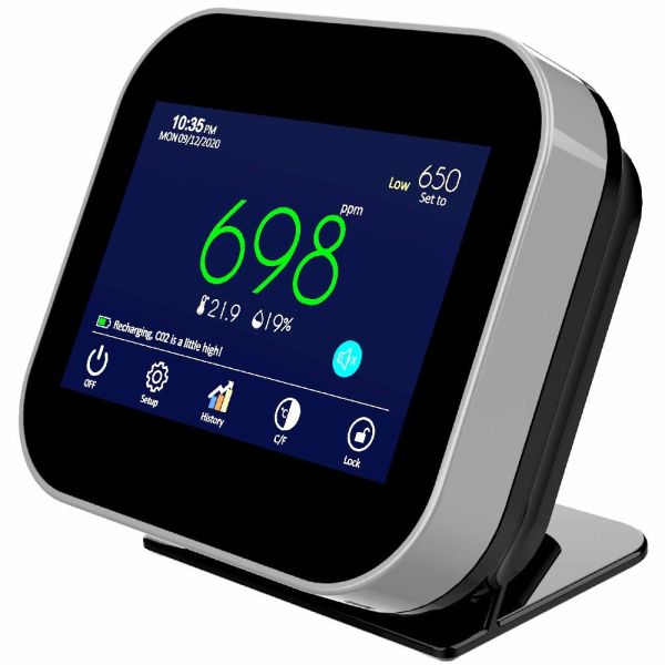 Commercial Co2 Air Quality Meter Monitor Wifi Realtime Tracking Touchscreen