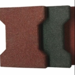 Eco Friendly Dog Bone Tiles EPDM Granules Rubber Brick Pavers