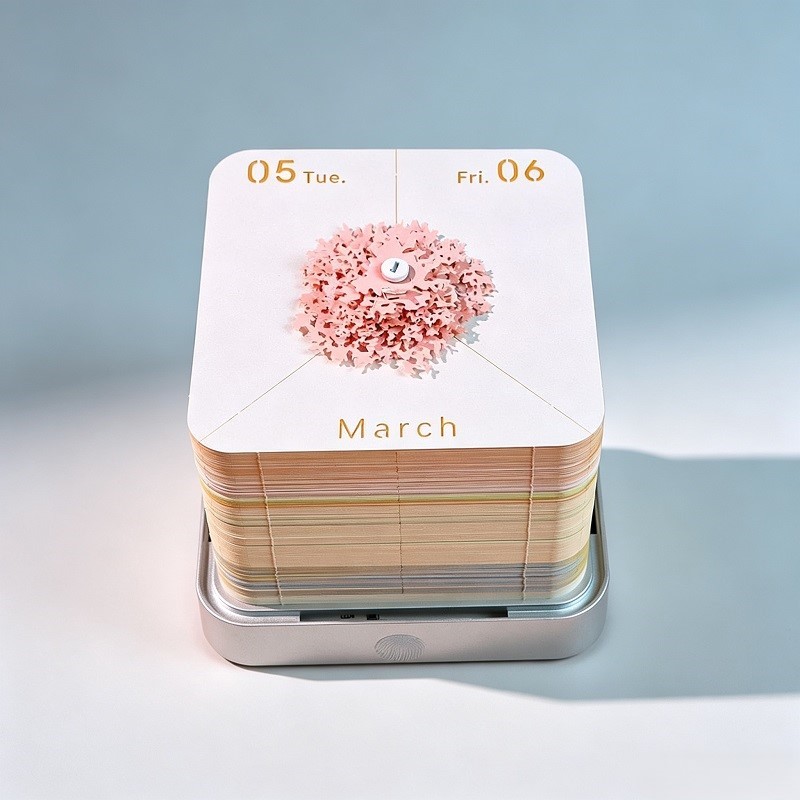 DIY tear-away 3D art calendar With Custom Design And Creative Paper Sculpture