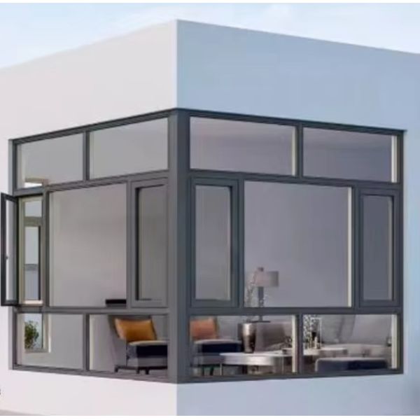 Aluminum Awning Window Manufacturer Outdoor Windproof Double Glazed Glass Top Swing Window