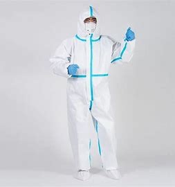 Chemical Hazard Full Body Safety Personal Protective Suit Medical