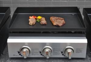 China Smokeless 3 Burner Portable Stainless Steel Outdoor Grill 500x350mm on sale