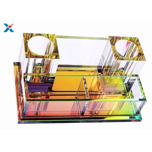 KTV Crystal Acrylic Microphone Stand ,  Smooth Surface Clear Plastic Display Box