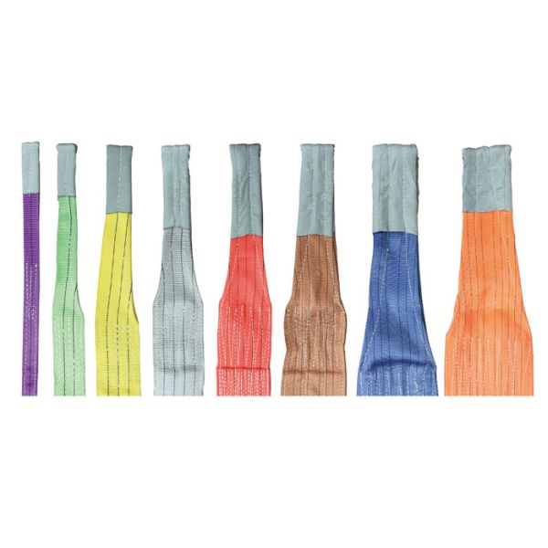 Industrial Eye - Eye Duplex Polyester Webbing Slings Four-Layer In Green / Red / Blue