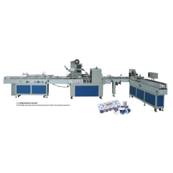 10 Rolls Siemens PLC Toilet Roll Packaging Machine / Toilet Roll Manufacturing Machine