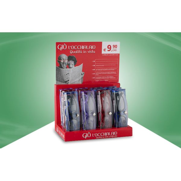 Red Cardboard Countertop Displays Tabletop Display Unit Reading Glasses