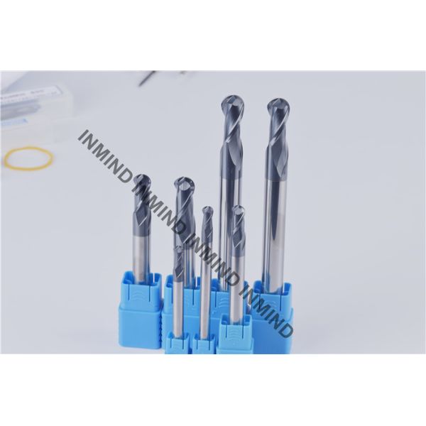 8 mm AOL 150 mm Black Surface Extra Long Carbide End Mills For Milling Quenching / Tempered Steel