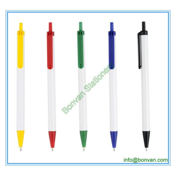 simple click promotional slogan printed hotel pen