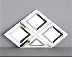 China Beveled Mirror interior design background mirror diamond mirror polished edge glass on sale