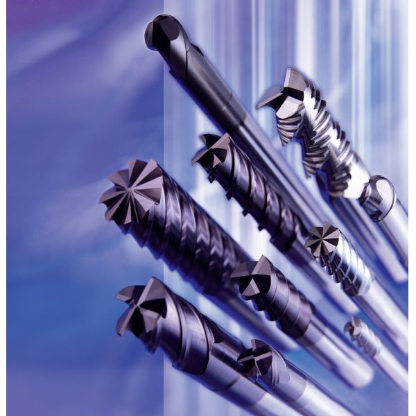 Middle High speed Long Ball Nose End Mill bit with 0.5 - 0.6 um Grain Size