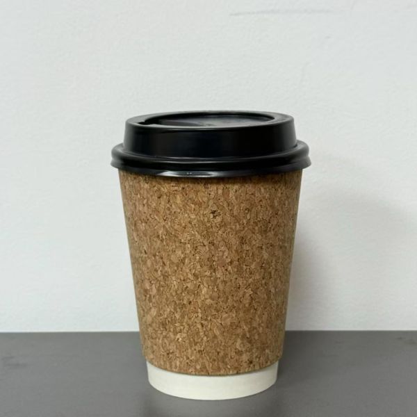Premium Double Wall Hot Drink Cup with Natural Cork Lining Eco Material