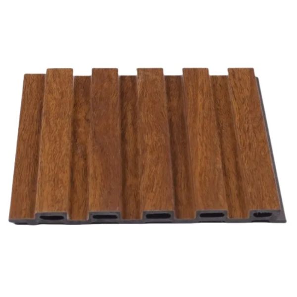 Waterproof Bathroom Pvc Cladding Panels Wpc Wood Slat Panel CE