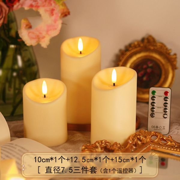 Highly Scented LED Light Candles Eco Friendly Remote Control Pillar Candles Customized