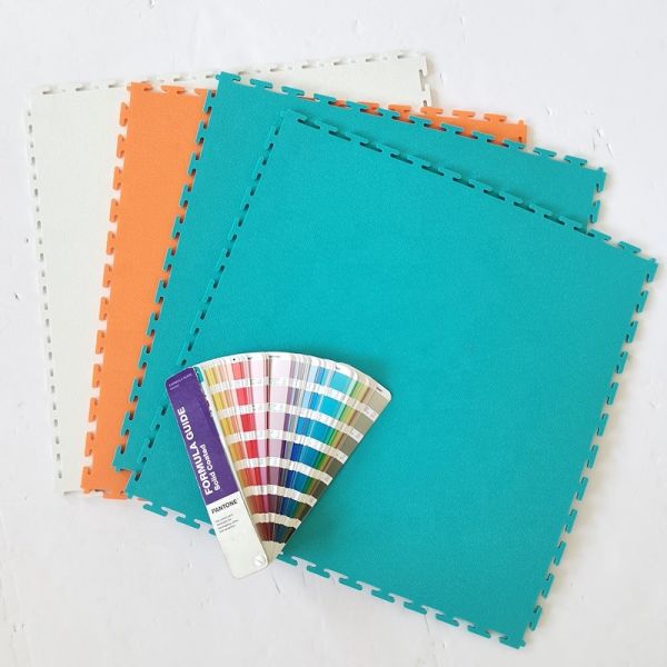 Colorful 6.5mm Garage Tiles PVC Interlocking Floor Tiles For Garage