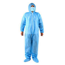 Disposable Non Woven Polyethylene Isolation Gown Yellow Blue In Stock